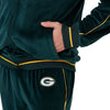 Green Bay Packers NFL Mens Velour Zip Up Top