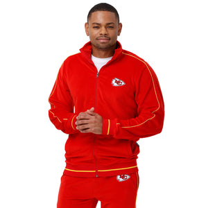 Kansas City Chiefs NFL Mens Velour Zip Up Top