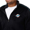 Miami Dolphins NFL Mens Velour Zip Up Top