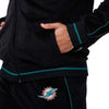 Miami Dolphins NFL Mens Velour Zip Up Top