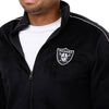 Las Vegas Raiders NFL Mens Velour Zip Up Top