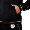 Pittsburgh Steelers NFL Mens Velour Zip Up Top