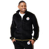 Pittsburgh Steelers NFL Mens Velour Zip Up Top