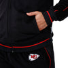 Kansas City Chiefs NFL Mens Black Velour Zip Up Top