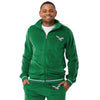 Philadelphia Eagles NFL Mens Kelly Green Velour Zip Up Top
