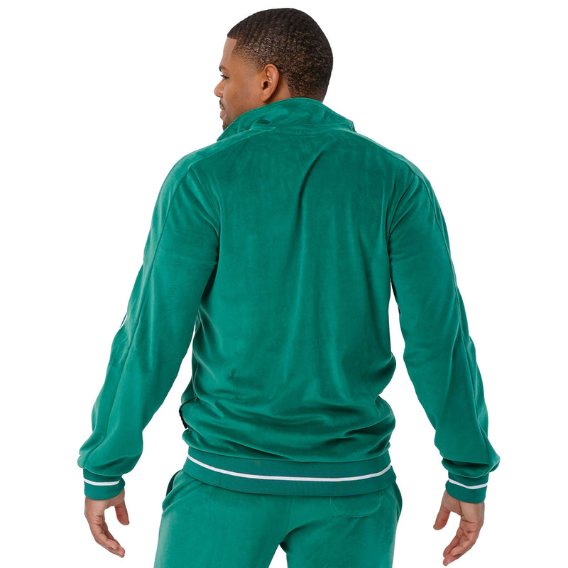 Philadelphia Eagles NFL Mens Kelly Green Velour Zip Up Top