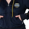 Michigan Wolverines NCAA 2023 Football National Champions Womens Velour Zip Up Top