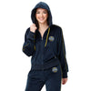 Michigan Wolverines NCAA 2023 Football National Champions Womens Velour Zip Up Top