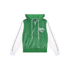 Philadelphia Eagles NFL Womens Kelly Green Two Tone Velour Zip Up Top (PREORDER - SHIPS EARLY OCTOBER)