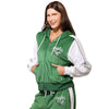 Philadelphia Eagles NFL Womens Kelly Green Two Tone Velour Zip Up Top (PREORDER - SHIPS EARLY OCTOBER)