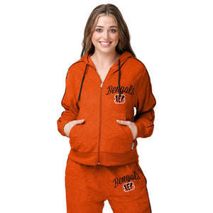 Cincinnati Bengals NFL Womens Terry Knit Zip Up Top