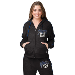 New York Giants NFL Womens Terry Knit Zip Up Top