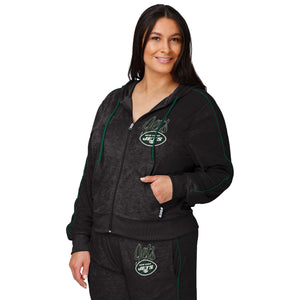 New York Jets NFL Womens Terry Knit Zip Up Top