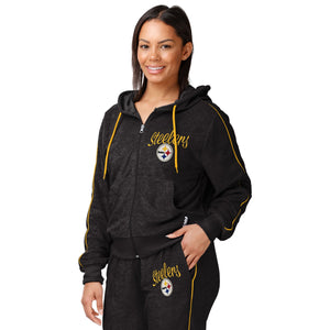 Pittsburgh Steelers NFL Womens Terry Knit Zip Up Top