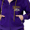 Baltimore Ravens NFL Womens Velour Zip Up Top