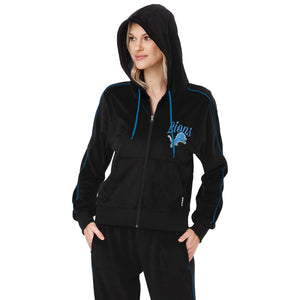 Detroit Lions NFL Womens Velour Zip Up Top