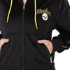 Pittsburgh Steelers NFL Womens Velour Zip Up Top