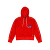 Buffalo Bills NFL Womens Red Velour Zip Up Top