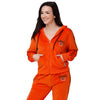 Cincinnati Bengals NFL Womens Orange Velour Zip Up Top