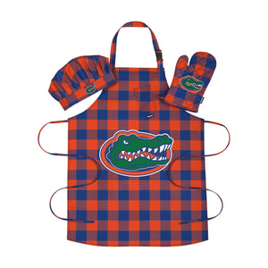 Florida Gators NCAA Plaid Chef Set