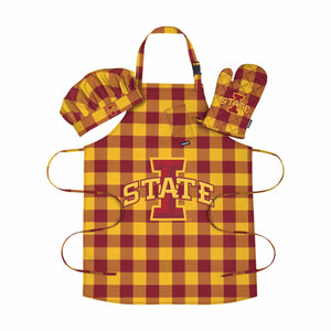 Iowa State Cyclones NCAA Plaid Chef Set