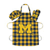 Michigan Wolverines NCAA Plaid Chef Set