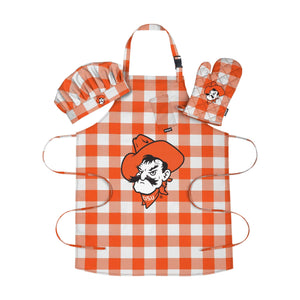 Oklahoma State Cowboys NCAA Plaid Chef Set