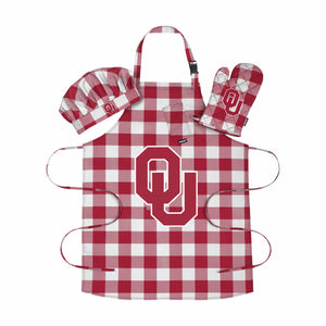 Oklahoma Sooners NCAA Plaid Chef Set