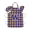 Washington Huskies NCAA Plaid Chef Set