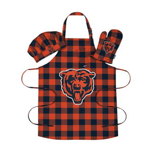 Chicago Bears NFL Plaid Chef Set
