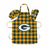 Green Bay Packers NFL Plaid Chef Set