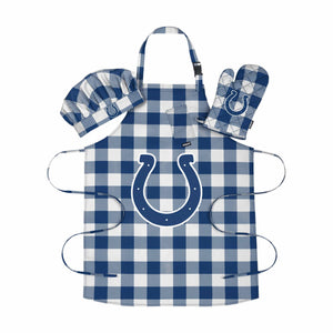 Indianapolis Colts NFL Plaid Chef Set