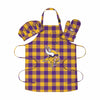 Minnesota Vikings NFL Plaid Chef Set