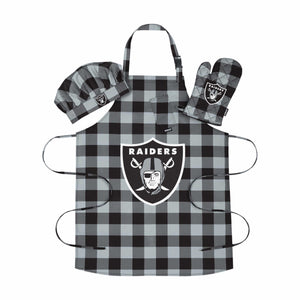 Las Vegas Raiders NFL Plaid Chef Set