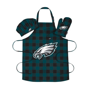 Philadelphia Eagles NFL Plaid Chef Set