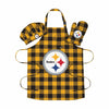 Pittsburgh Steelers NFL Plaid Chef Set