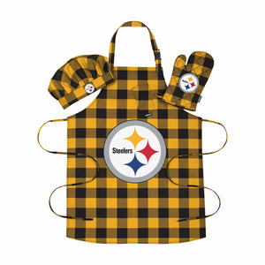 Pittsburgh Steelers NFL Plaid Chef Set