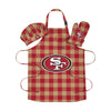 San Francisco 49ers NFL Plaid Chef Set