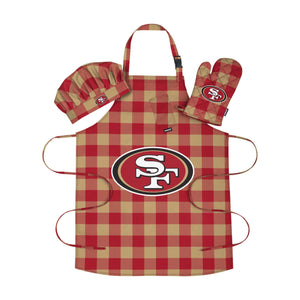 San Francisco 49ers NFL Plaid Chef Set