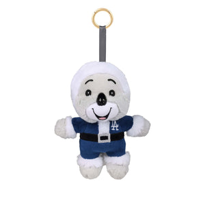 Los Angeles Dodgers MLB Plush Mascot Santa Bag Charm Keychain