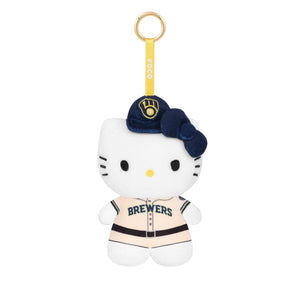 Milwaukee Brewers MLB Plush Hello Kitty® Bag Charm Keychain