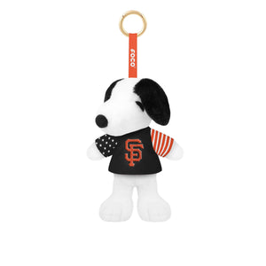 San Francisco Giants MLB Americana Plush Snoopy Peanuts Bag Charm Keychain