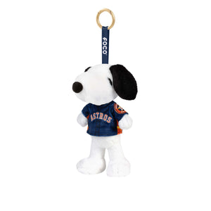 Houston Astros MLB Plush Snoopy Peanuts Bag Charm Keychain