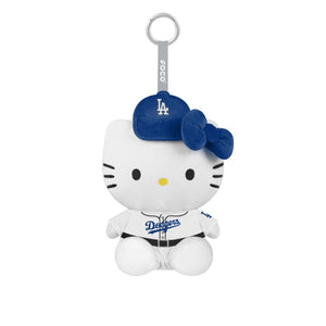 Los Angeles Dodgers MLB Plush Hello Kitty® Seated Bag Charm Keychain