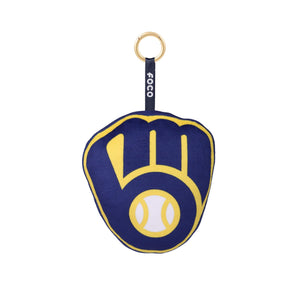 Milwaukee Brewers MLB Plush Team Logo Bag Charm Keychain
