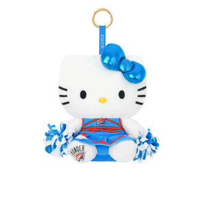 Oklahoma City Thunder NBA Plush Hello Kitty® Cheerleader Bag Charm Keychain (PREORDER - SHIPS LATE OCTOBER)
