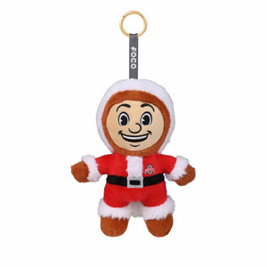 Ohio State Buckeyes NCAA Plush Mascot Santa Bag Charm Keychain