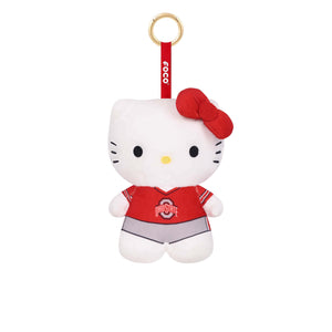 Ohio State Buckeyes NCAA Plush Hello Kitty® Bag Charm Keychain