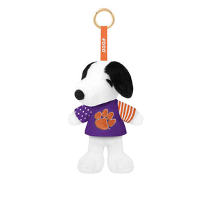 Clemson Tigers NCAA Americana Plush Snoopy Peanuts Bag Charm Keychain