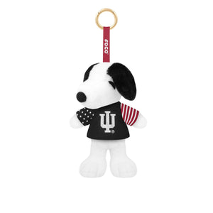 Indiana Hoosiers NCAA Americana Plush Snoopy Peanuts Bag Charm Keychain